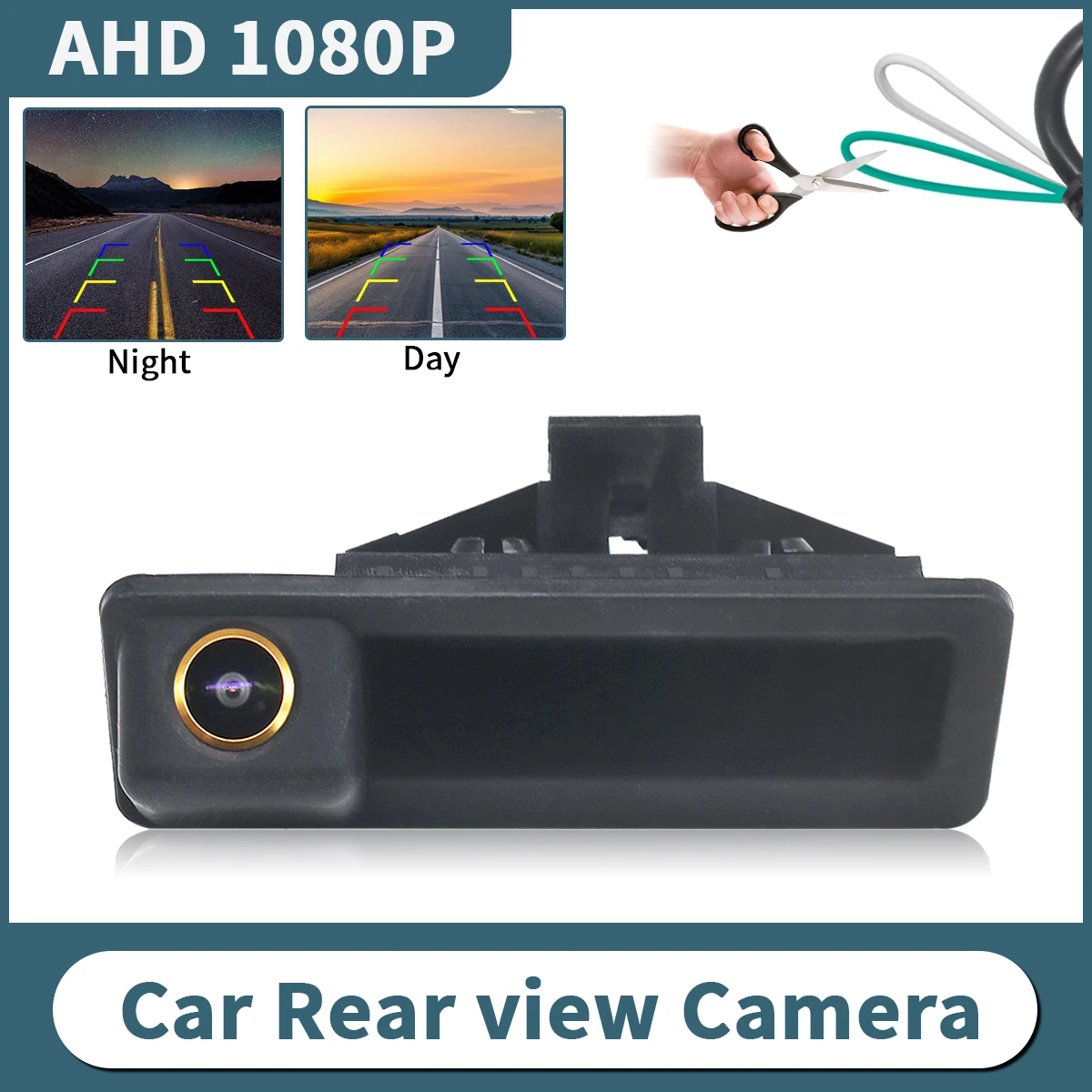 AHD 1080P 170° Vehicle Trunk Handle Rear View Reverse Camera For BMW 3 Series 5 Series X5 X6 E39 E60 E70 E82 E90 Waterproof Car