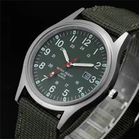 Boys Brand Cheap Watches Men Fashion Casual Nylon Band Sports Army Gifts Date Quartz Wrist Watch Fluorescent Relogio Masculino 1