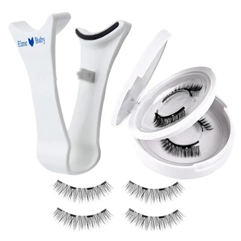 3D Magnetic Eyelashes Kit Reusable 4pcs Natural Magnetic False Eyelashes Easy To Wear Eye Lashes Makeup Accessories