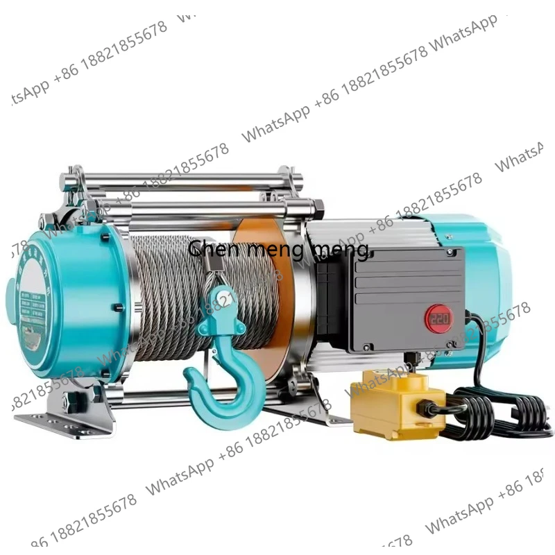 A55 Aluminum Shell Multifunctional Electric Hoist 1T/2T  220V Household  380V Industrial Small Crane Heavy Duty Lifting Equipmen