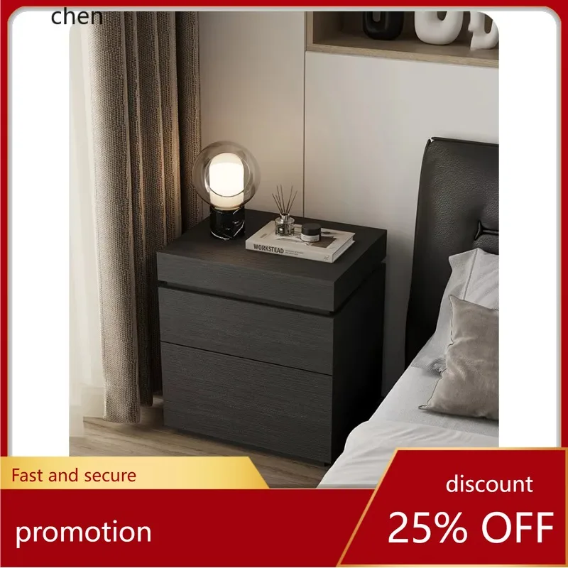 HT Bedside Table Home Bedroom Solid Wood Multi-Functional Hidden Compartment with Concealed High-End Storage Cabinet