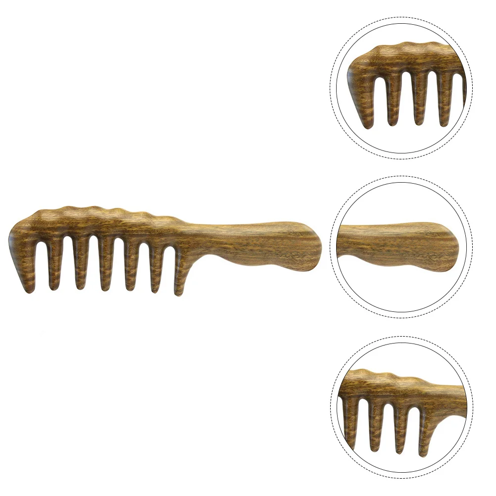 

Premium Natural Green Sandalwood Hair Anti-Static Wood Massage Scalp Stimulating Comb For Family Travel Outdoor Use Hairdressing