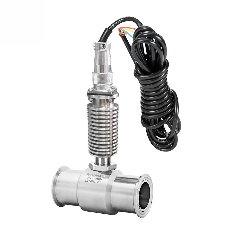 Turbine Flowmeter High Temperature  High Precision Aviation Plug Waterproof Thread Buckle Explosion-Proof