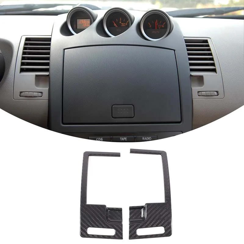 

For Nissan 350Z 2003-2006 Real carbon fiber car center control air outlet frame decoration sticker car protection accessories