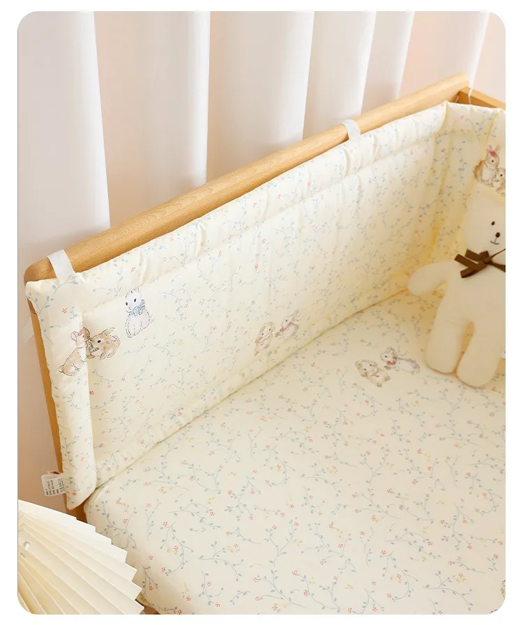 Krippe Bumpe Weiche Reine Baby Bettgitter Wrap Anti-Kollisionsstreifen für Baby Bettgitter Spleißen Bett Schutz Abdeckung Baby Bett Stoßstange – Detail 28