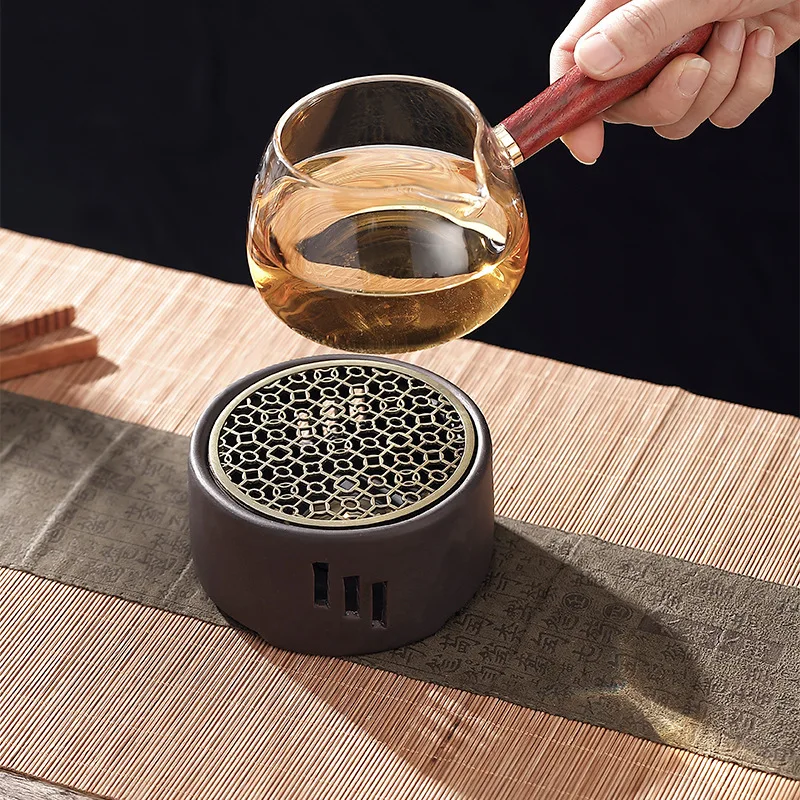 Warm Tea Stove Roasted Orange Base Candle Holder Tea Warmer Ceramic Heating Base Candle Stove Roasted Tea Japanese Tea Oven