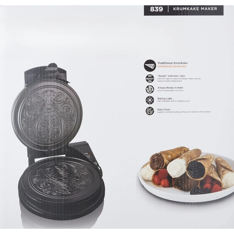 Maker Features Nonstick Surface and Instant Heat Recovery with Temperature Control and Ready Light To Make
