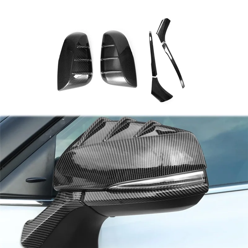 Reliable-Car Rearview Mirror Cover Trim For Toyota Highlander 2020-2023 Accessories Carbon Fiber Style