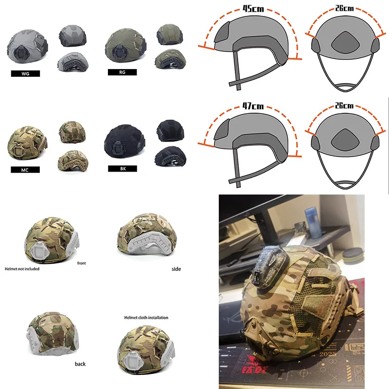 DMGear SF Helmet Cover Tactical Gear, OPS-CORE FAST SF HELMET COVER Helmet Cloth Fan Collectible Hunting Supplies