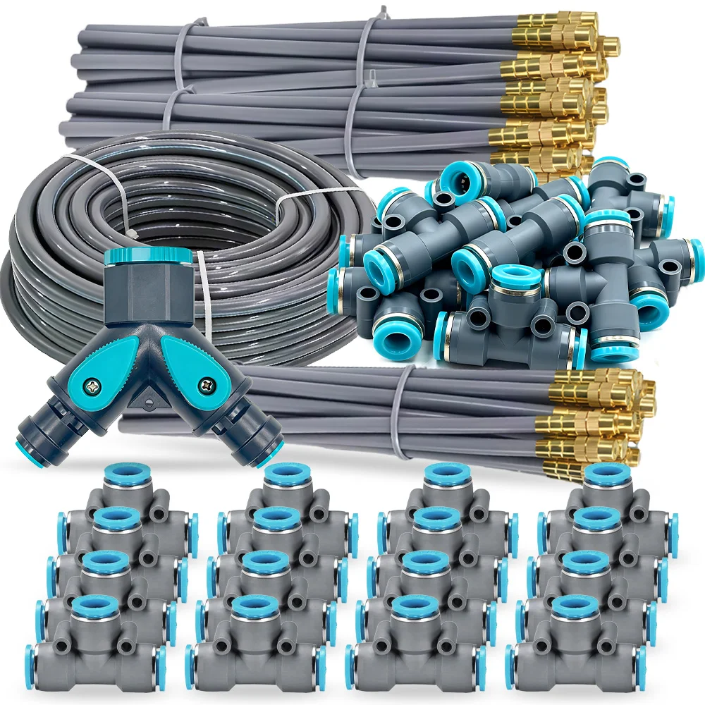 5/8mm Hose FlexibleQuick Connection Automatic Atomization Garden Watering 360° Rotary Adjustment Brass Nozzle Irrigation Set