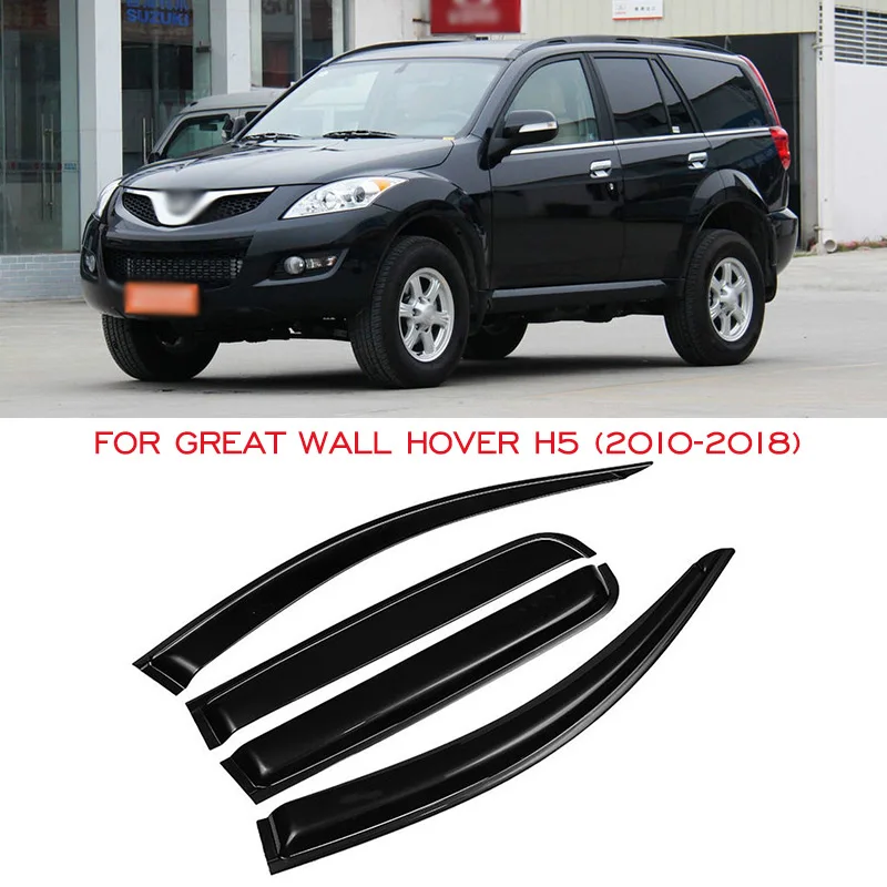 Car Side Window Deflectors Sun Rain Guard For Great Wall Hover H5 2010 2011 2012 2013 2014 2015 2016 2017 2018 Awnings Shelters