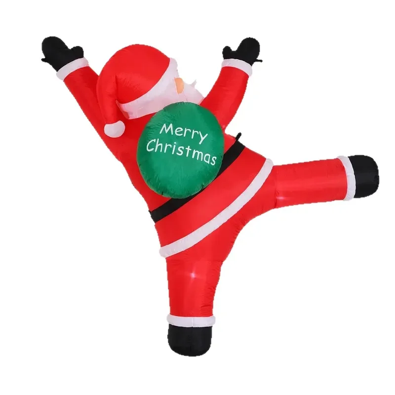 Christmas Party Supplies LED Luminous Inflatable Cartoon Santa Claus Air Model Outdoor Holiday Decor