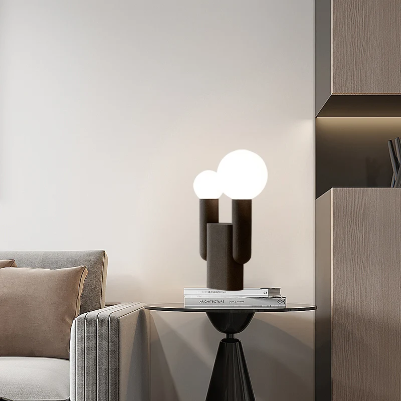 

Postmodern lamp luxury glass lamp Nordic creative personality living room study master bedroom bedside retro desk lamp