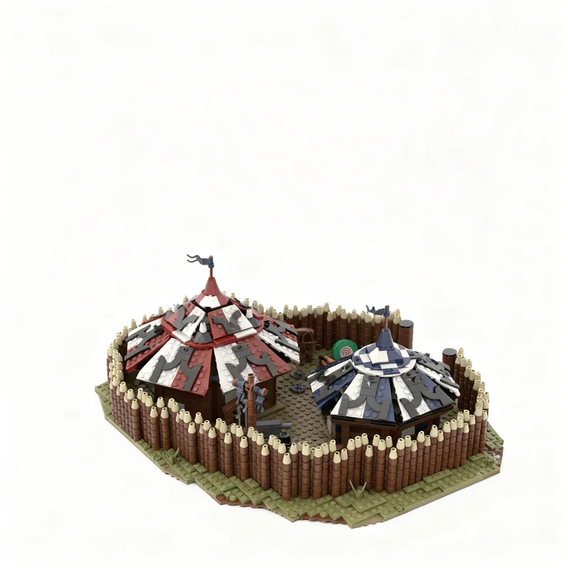 2524 piezas MOC, Modelo de Castillo de Mercenarios Medievales, Bloques de Construcción, Regalos de Navidad, Juguete Creativo, Idea de Bricolaje, Ladrillos para Niños