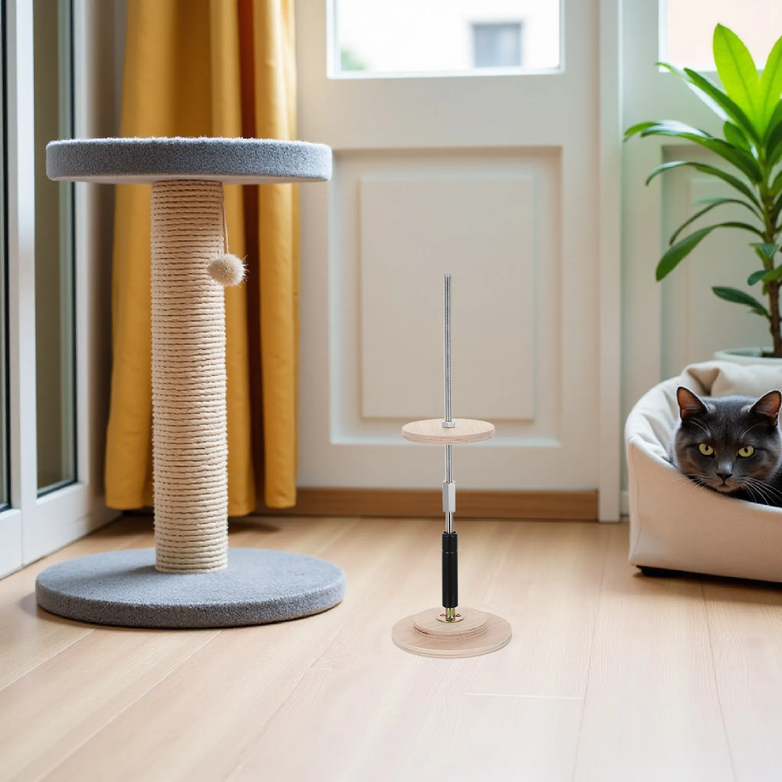 Cat Indoor Scratch Scratching Furniture Halloween Christmas New Year Cat Tree Ceiling Pole Cat Tree Ceiling Mount Top