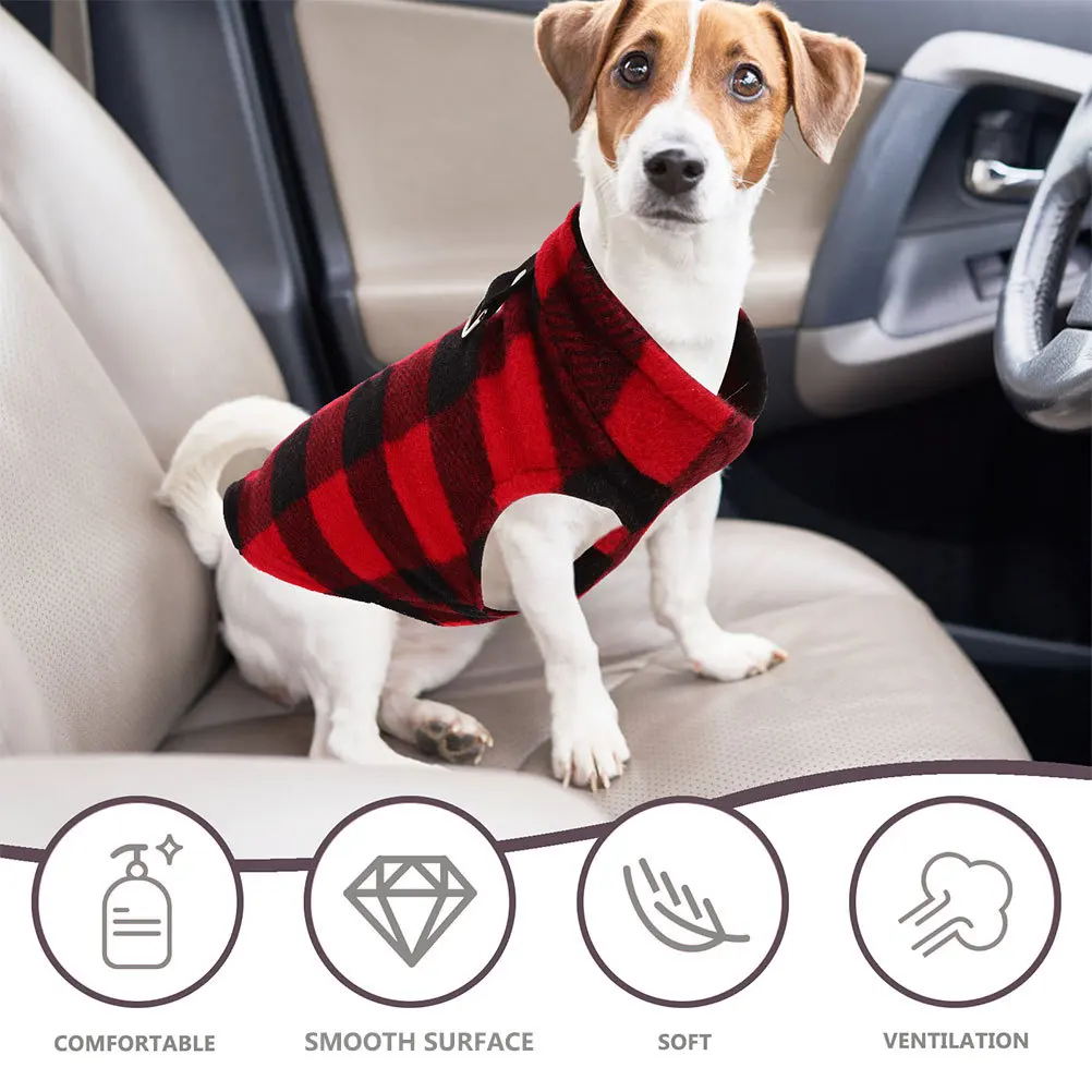 

Small Dog Fleece Vest Jacket D-Ring Warm Windproof Winter Coat Soft Waistcoat Fashionable Comfortable Dog Winter Jacket