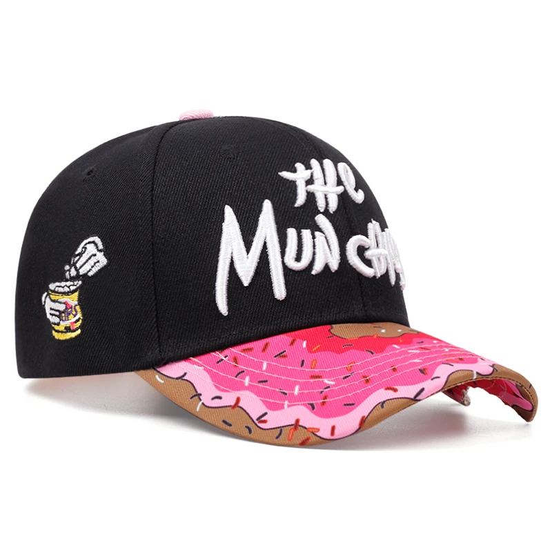 2024 New Fastball CAP Letter Embroidery Watermelon Printing Hip-hop Hats Outdoor Adjustable Casual Baseball Caps Sunscreen Hat