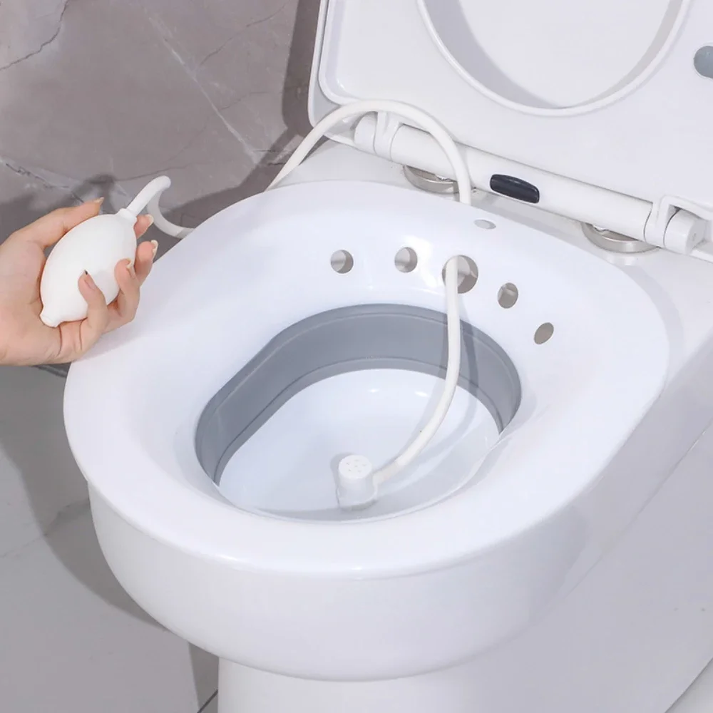임산부를 위한 휴대용 비데 시츠 욕조 대야, 치질 환자 변기 노인 산후 시츠 욕조 대야 비데