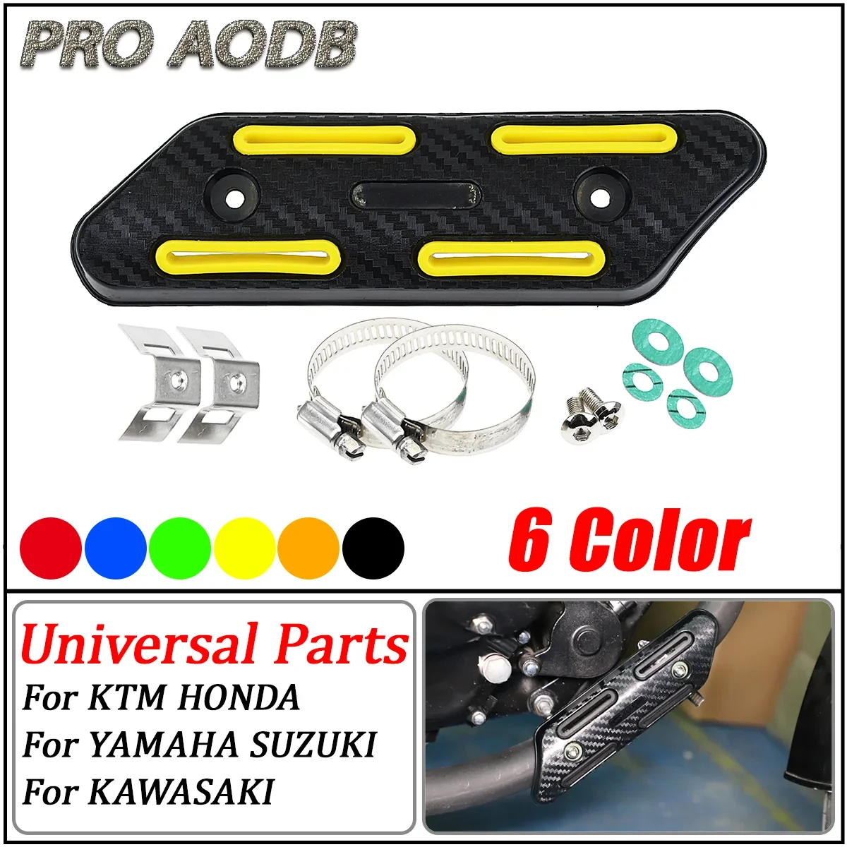 Voor KTM EXC-F 350 SXF 250 SMR 450 XCF 500 XCFW Voor HUSQVARNA SHERCO Yamaha Honda Suzuki 4 TAKT uitlaat Hitteschild Protector