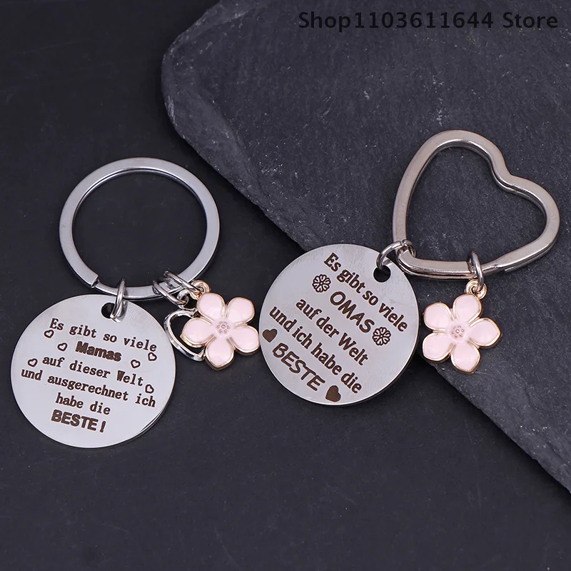 2025 Stainless Steel German Es Gibt So Key Chain Mom Gifts For Birthday Christmas Mother's Day Gift From Daughter Key Ring