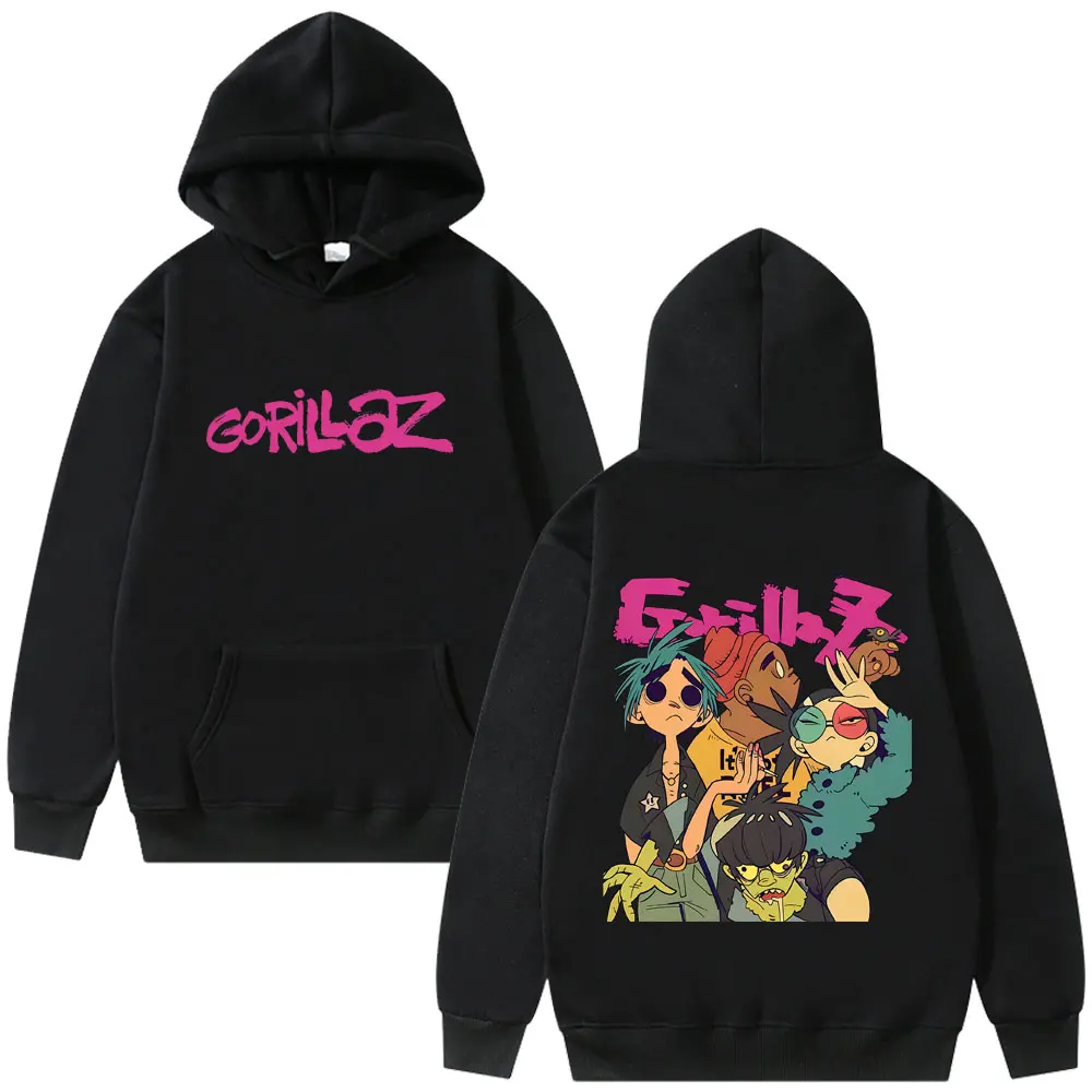 

Gorillaz Band Hoodie Men Women Hip Hop Fashion Oversized Fleece Pullover Hoodies Men's Gothic Rock Alternative Hooded Sweatshirt