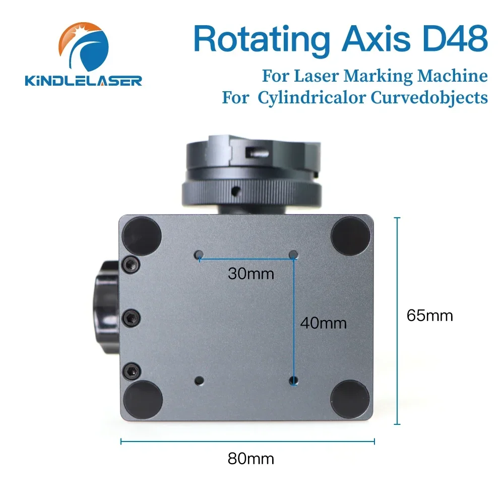 Oś obrotowa Kindlelaser DAJA z sterownikiem DM442 Grawer laserowy światłowodowy Maszyna do znakowania Narzędzie obrotowe do okrągłego metalu 360° z