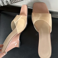 Eilyken New Fashion Candy PVC trasparente pantofole da donna Open Toe zeppe tacchi Mule Slides scarpe Summer Zapatos Mujer