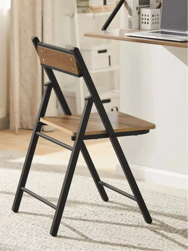 SoBuy FST88-PF Bürostuhl, Klappstuhl Küchenstuhl, Sitzhöhe 43cm, Vintage, Maße ca. 46x80x48cm