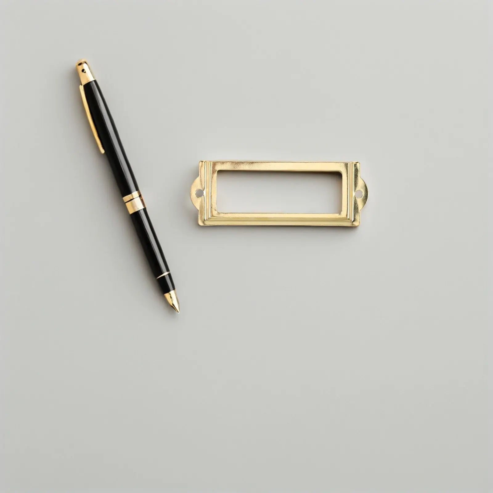 20Pcs Metal Name Card Frame Style Label Pull Handle Insert for Document Cabinet Furniture Office Drawer Label Tag Holder view 3