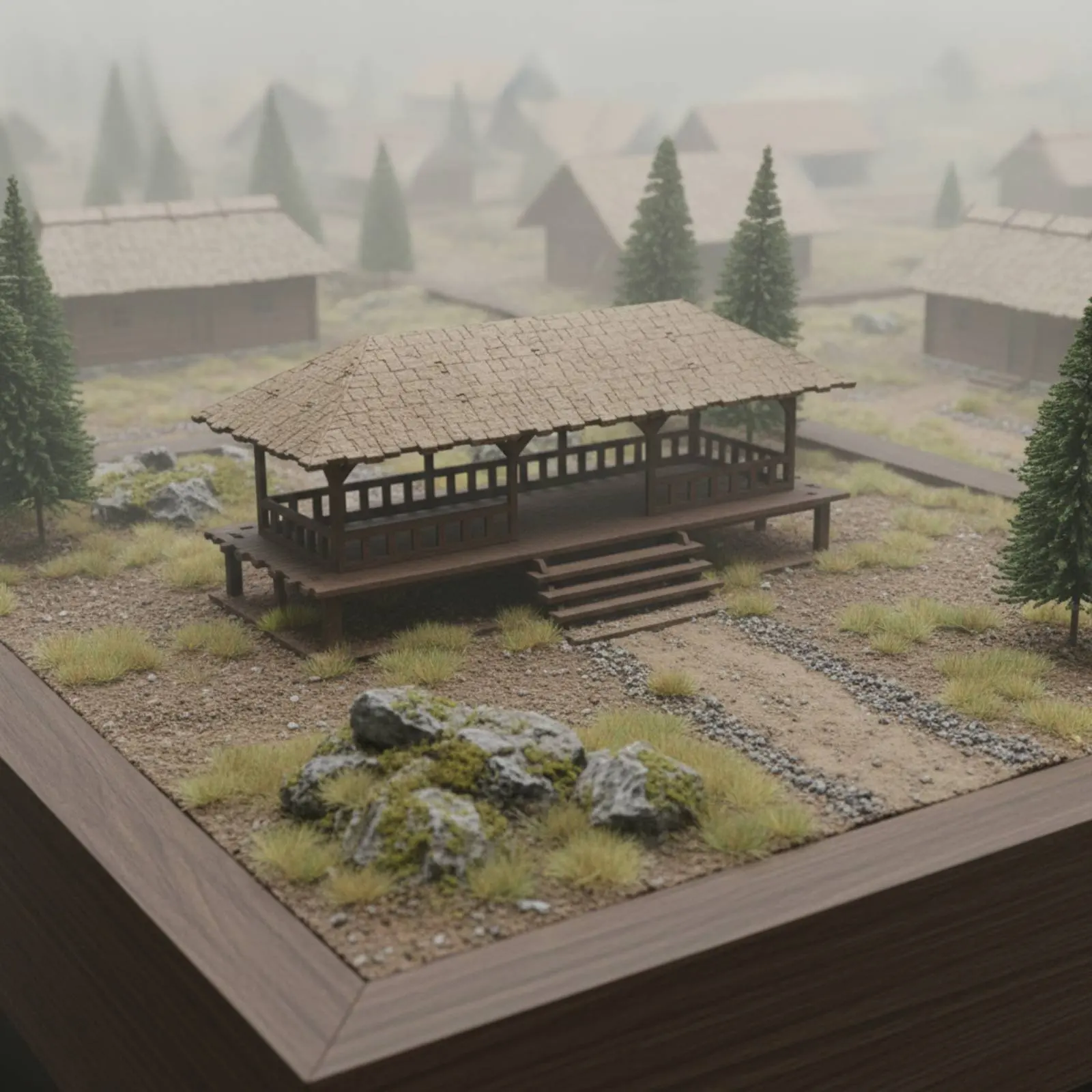 

Модель дома на колышках в масштабе 1:72 из натурального дерева, деревянный конструктор для самостоятельной сборки, трехмерная архитектурная модель