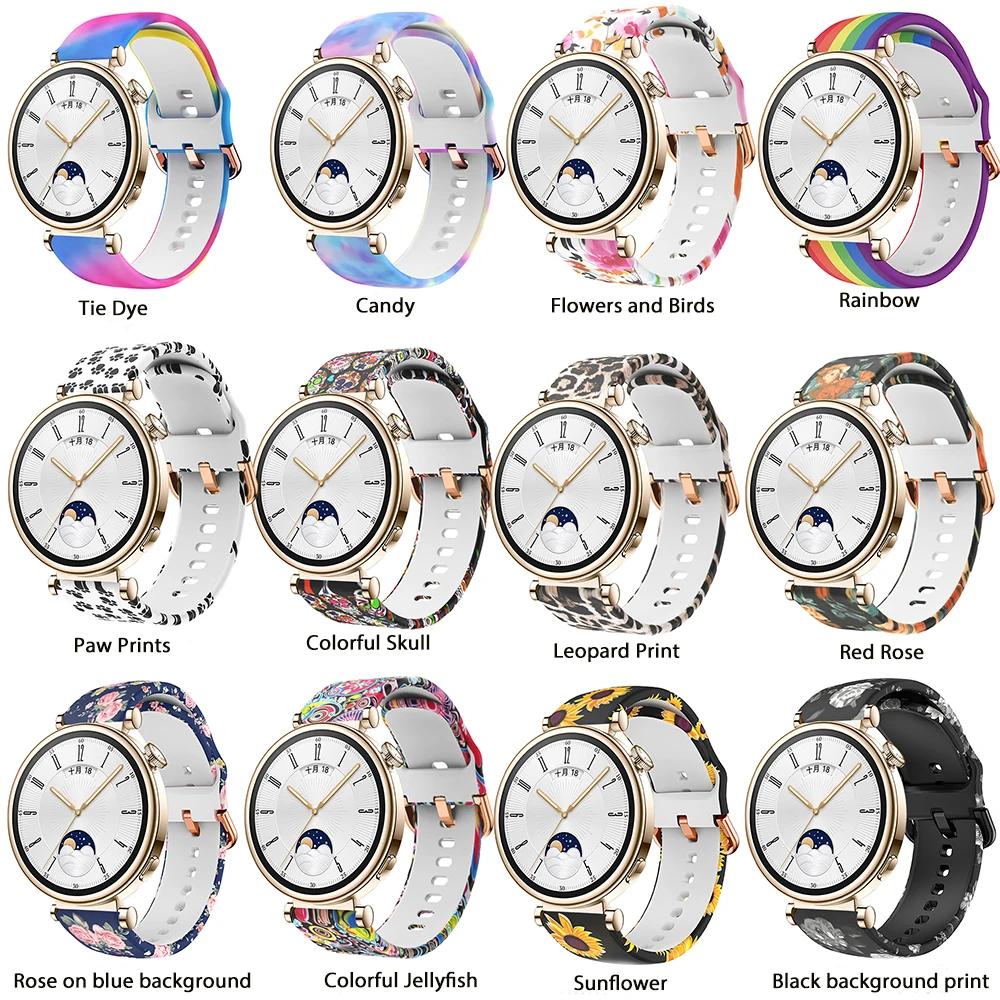 18mm Silicone Bands for Huawei Watch Gt4 41mm Sport Accessories Girl Band Jellyfish Original Watchband Women Strap for Gt4 41mm