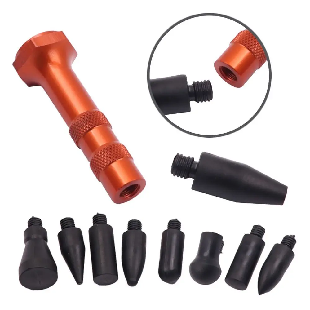 

10 шт., наборы для ремонта вмятин без покраски с 9 наконечниками, ручной инструмент, наборы инструментов для ремонта вмятин, стук, сделай сам