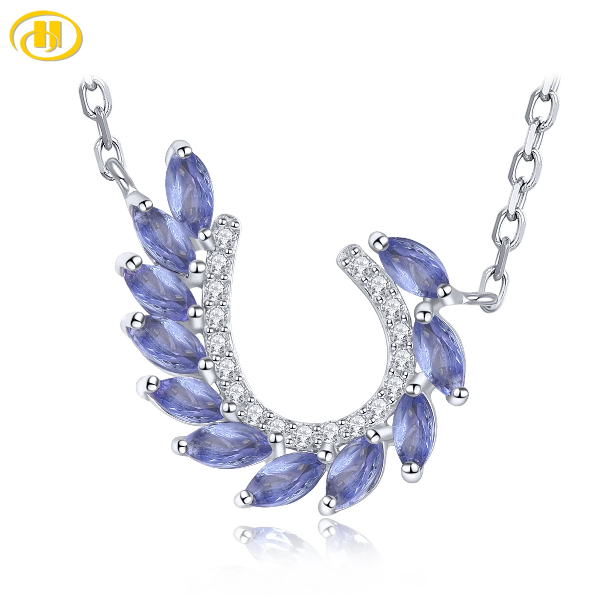 Natural Tanzanite Solid Silver S925 Pendants 0.8 Carats Genuine Gemstone Women Classic Simple Style Fine Jewelrys S925 Birthday
