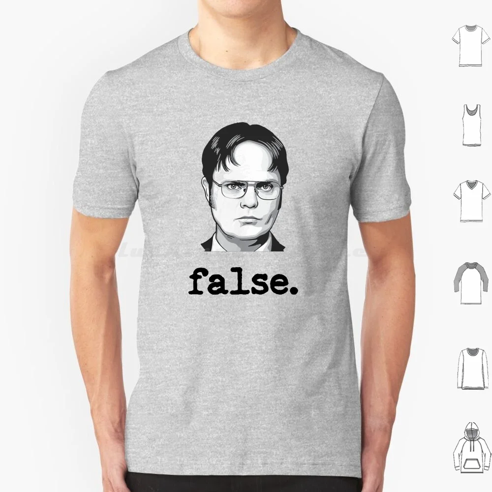 Dwight Schrute False T Shirt Big Size 100% Cotton The Office Office Prank Dunder Mifflin Michael Jim Halpert Dwight Schrute