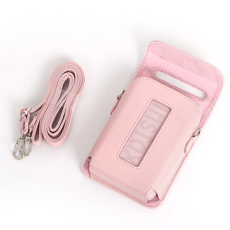 حقيبة كتف محمولة تحمل الطابعة لـ Instax Mini Link 3، حافظة جلدية PU مضادة للغبار مع رفقاء السفر بحزام الكتف