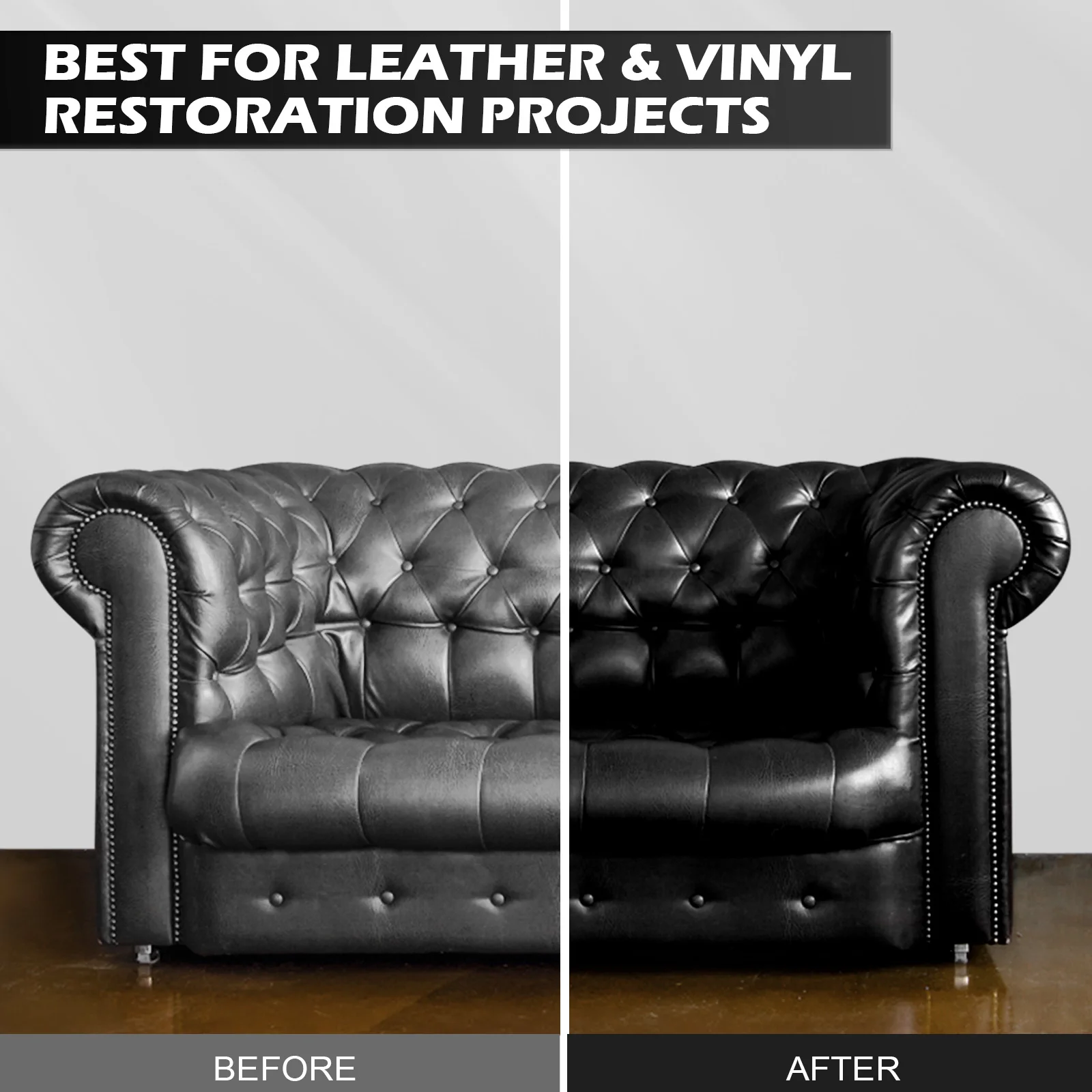 Leather Recoloring Balm Repair Kit and Restore Aged, Faded, Cracked and Abraded Leather and Vinyl Sofas, Boat or Car Seats