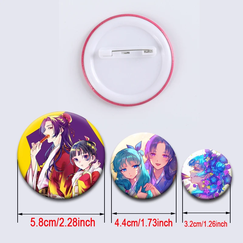 Jinshi Maomao Badge Anime The Apothecary Diaries Button Pins Manga Kusuriya No Hitorigoto Cartoon Brooches Stylish Ornament