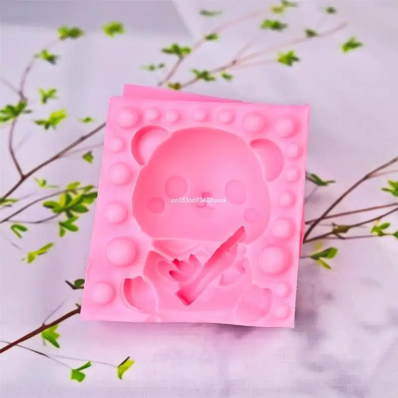 Moldes creativos silicona para pasteles, moldes para postres, moldes para fondant silicona con forma Panda