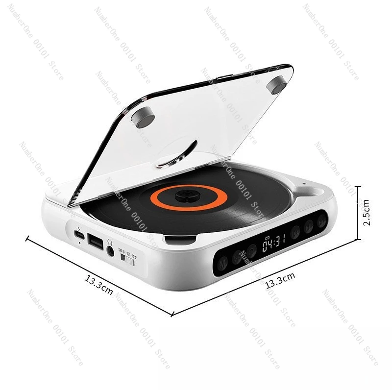 Bluetooth CD player Repeater Thin and light Walkman, English listening album CD mini player Home speaker