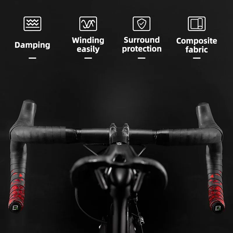 ROCKBROS MTB Road Cycling Handlebar Tape 2.3MM Thickened PU Eva Anti-slip Wear-resistant Shockproof Grip Tape Bike Accessories