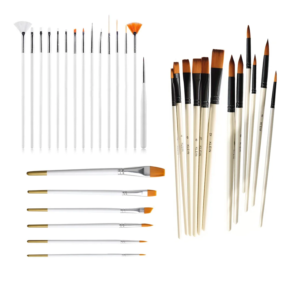 Multi Pattern Painting Brushes Set Multipurpose Fondant Brush Coloring Dolls,Nail Details Brushes