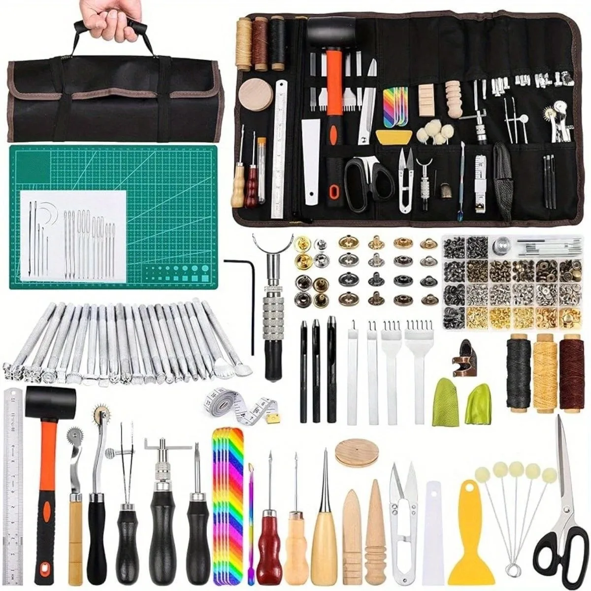 Leather tool set, handmade leather goods making tools DIY art tools