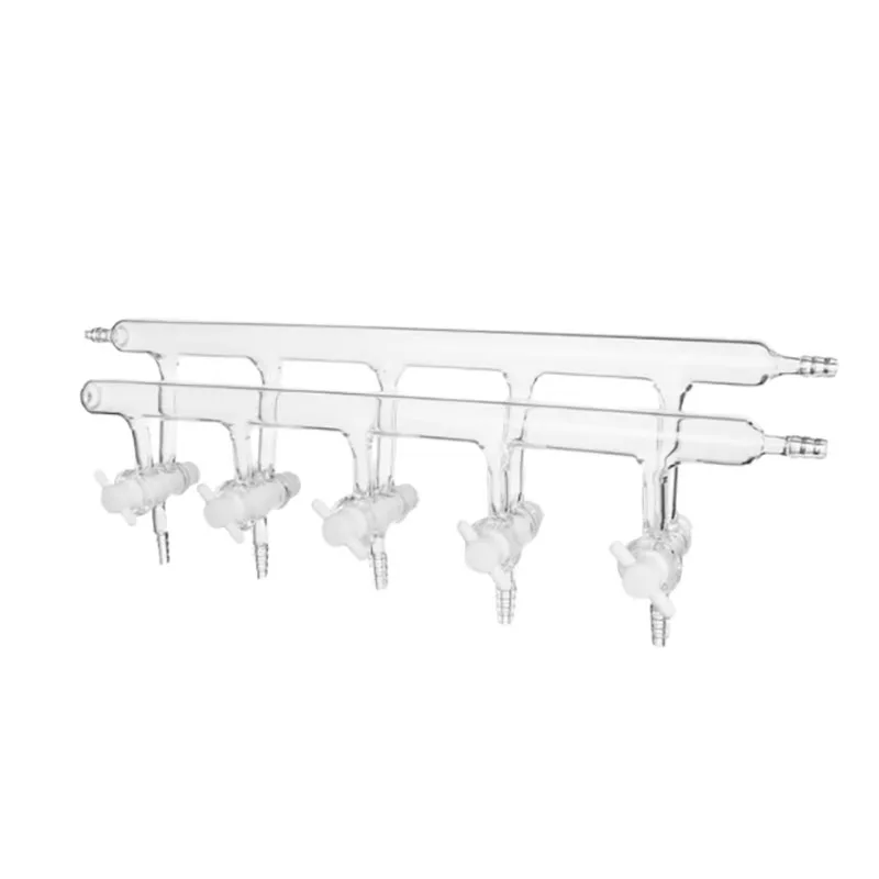 Single row pipe double row vacuum gas distributor 3/4/5/6 door glass piston PTFE piston