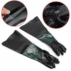 1pc Sandblasting Gloves 23.6x11.8Inch Work Gloves For Sandblaster Sand Blast Cabinet For Heavy-duty Sandblasting Machine