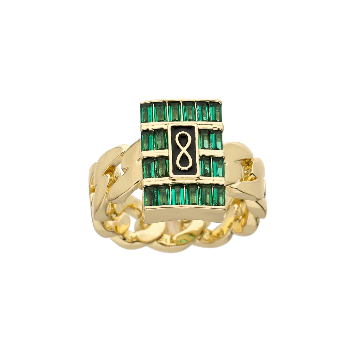 New Monaco men's and women's rings, elegant zircon rings, brass material, party gifts, Monaco charm rings view 2