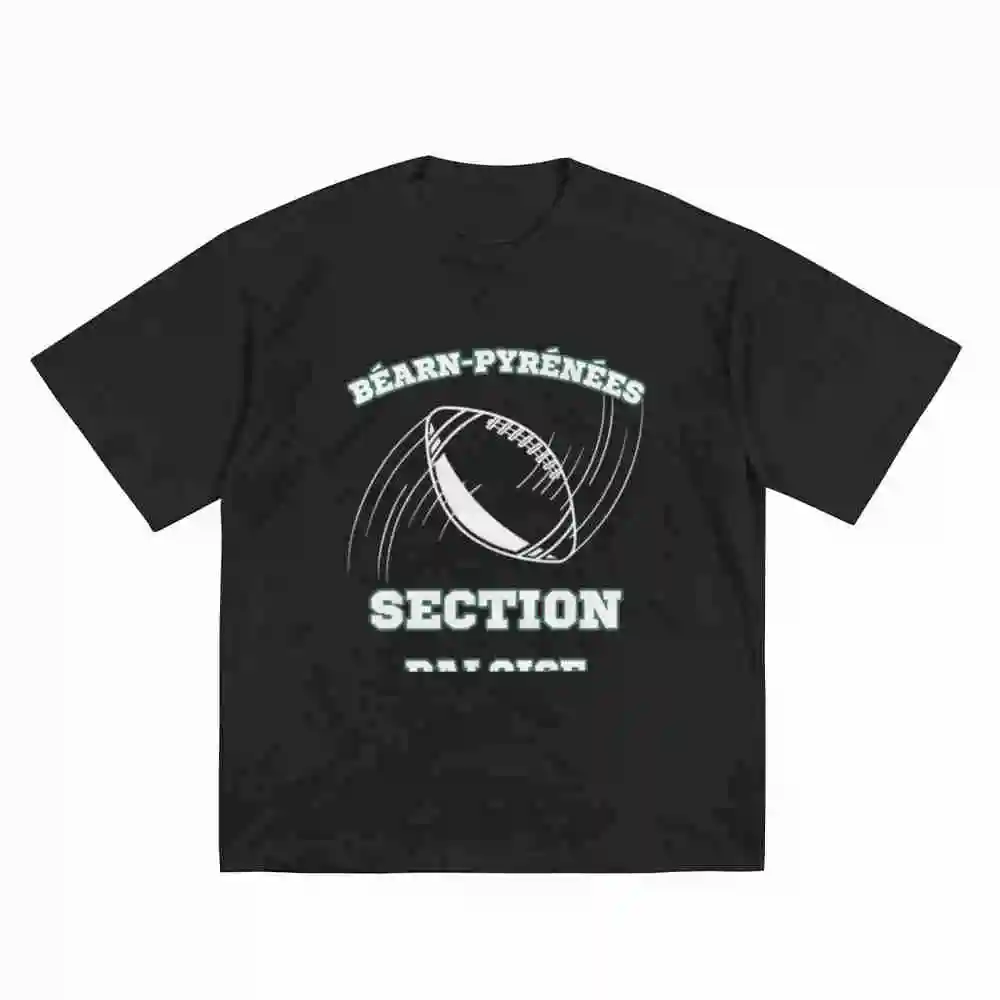 Rugby In The Blood Forward La Section Paloise De Pau Short Sleeve Tee 100% Cotton T-Shirt