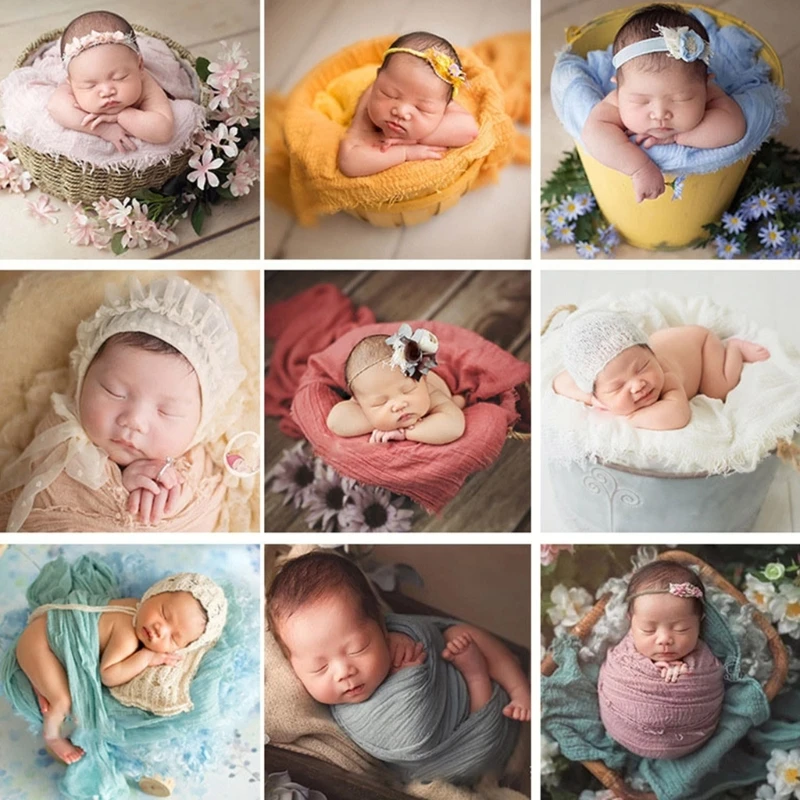 

B2EB Photography Props Wrap Blanket for Infant Photoshoot Accessory 90x180cm