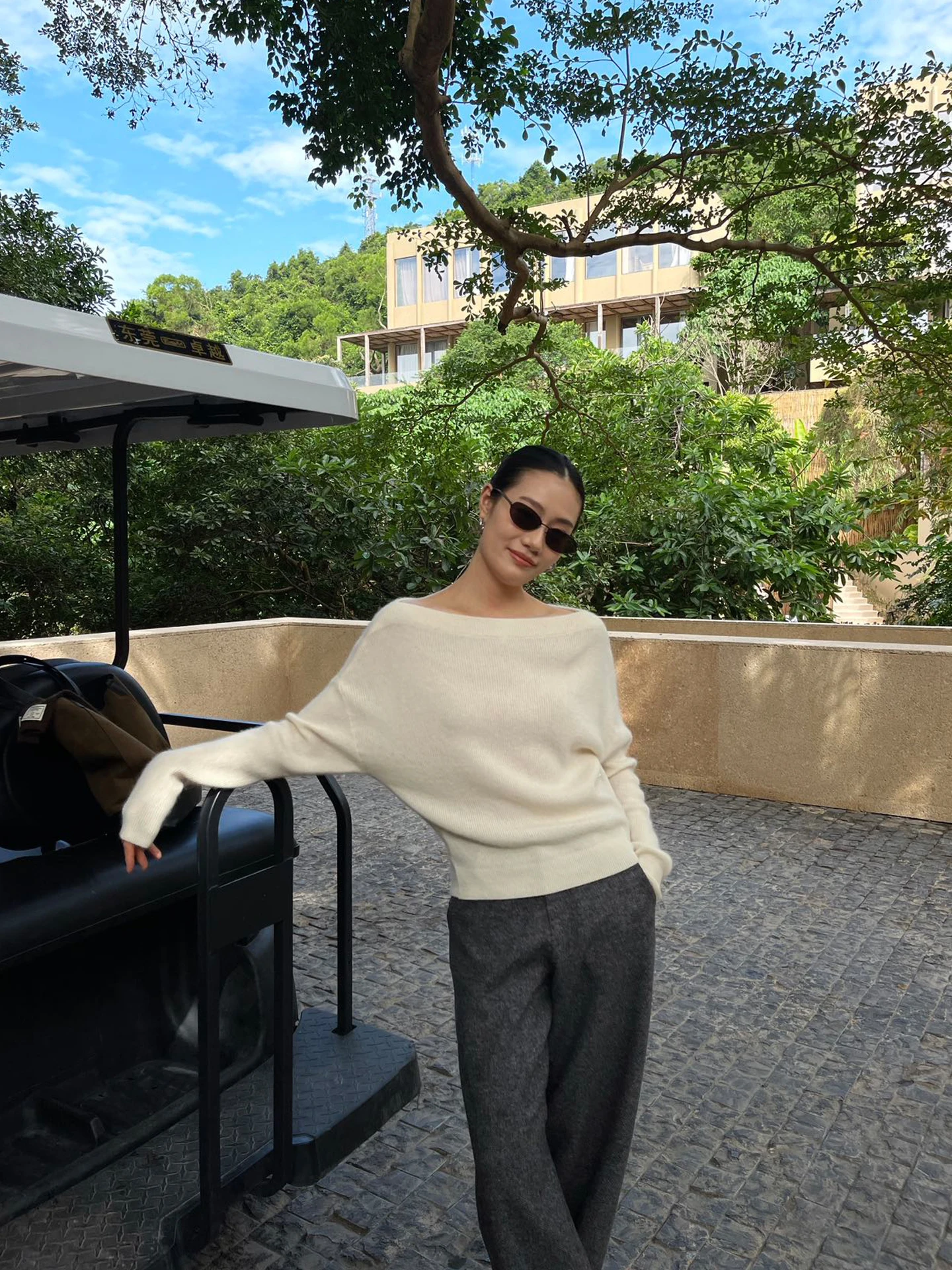 

Laid-ba Sle Ленивый свитер с открытыми плечами, женский свободный вязаный топ с овальными плечами, корейская термобелье Sle Long Sve