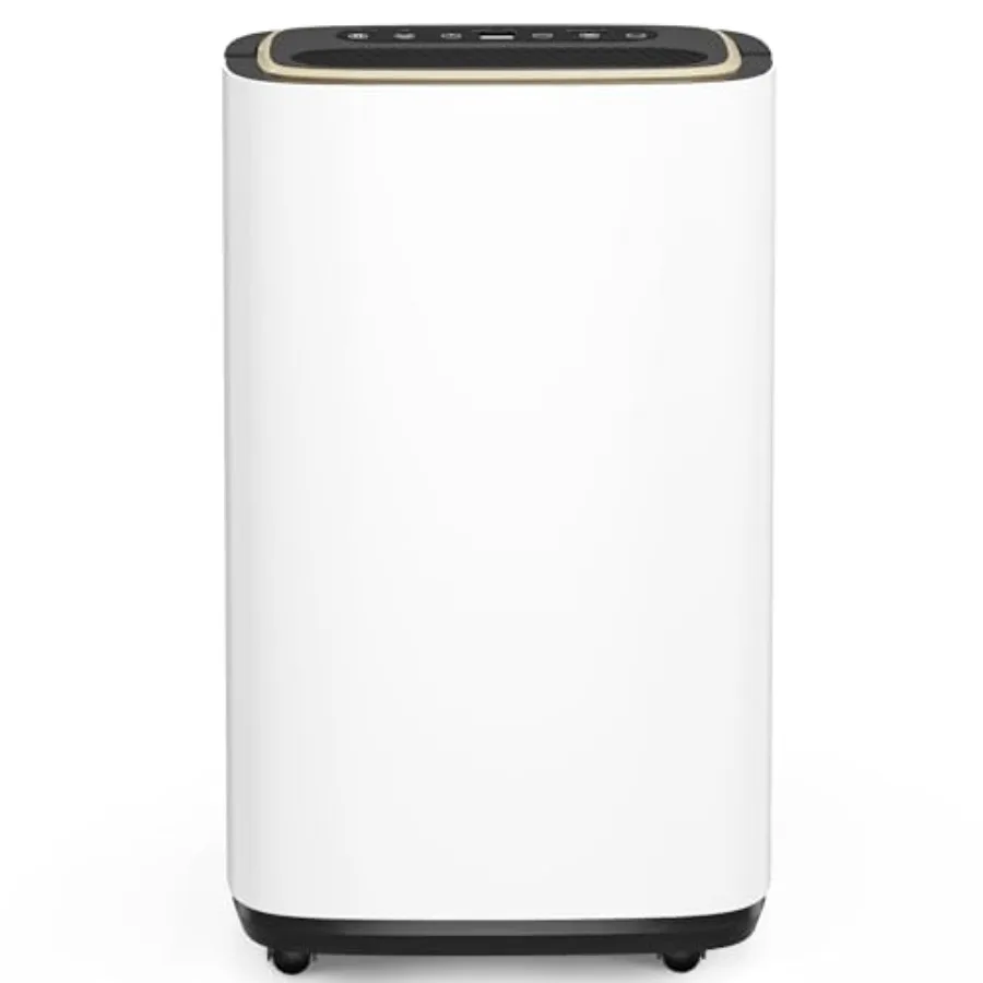 

Осушитель воздуха 5000 кв. футов (52 фунта на 24 часа) с дренажным шлангом для подвала, большой компрессорный осушитель белого цвета для прачечной/спальни/офиса