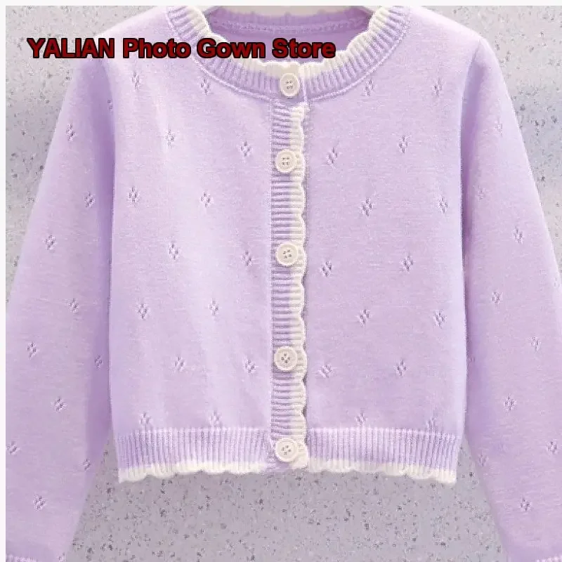Girls Knit Coat Spring Long Sleeves Kids Older Girls Super Beautiful Stylish Princess Outfit Older Kids